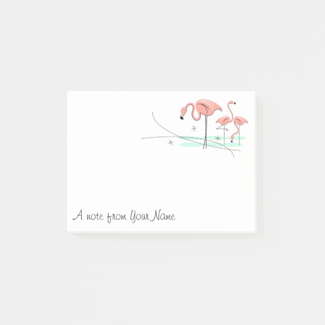 Notas Post-it® Flamingo Ocean Trio 3 "Texto" (Anverso)
