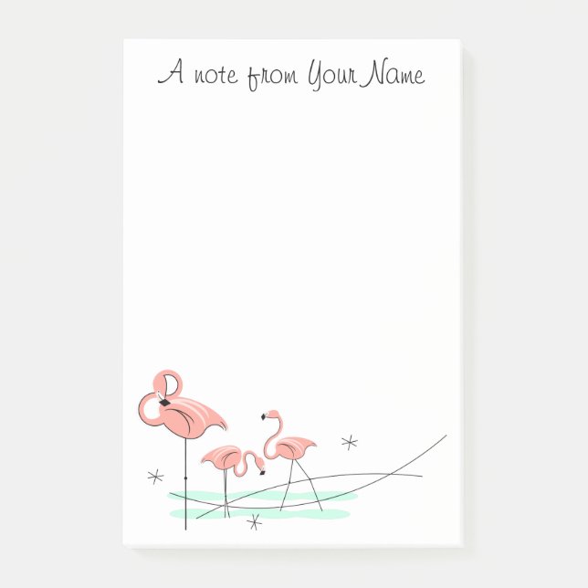 Notas Post-it® Flamingo Ocean Trio "Texto" (Anverso)