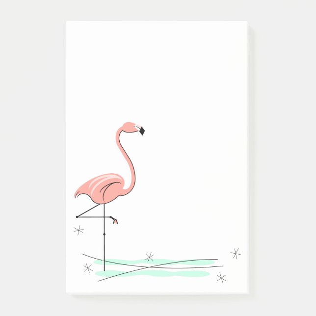 Notas Post-it® Flamingo Ocean vertical (Anverso)