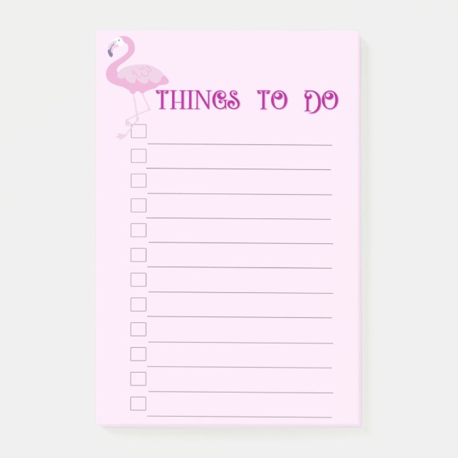 Notas Post-it® Flamingo Piensa Hacer (Anverso)