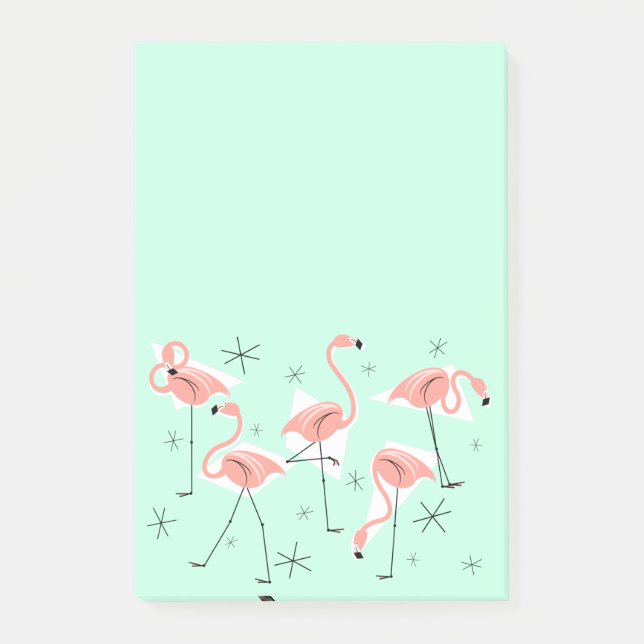 Notas Post-it® Flamingo Retro Green post-it note vertical (Anverso)