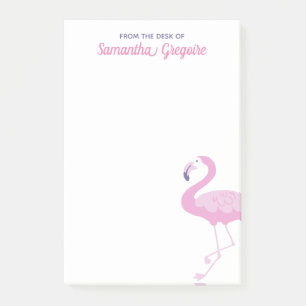 Notas Post-it® Flamingo rosa de la oficina de