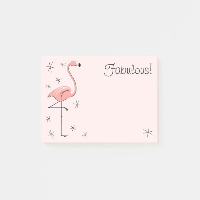 Notas Post-it® Flamingo Rosa "Fabulous!" (Anverso)
