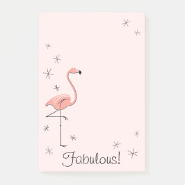 Notas Post-it® Flamingo Rosa "Fabulous!" vertical