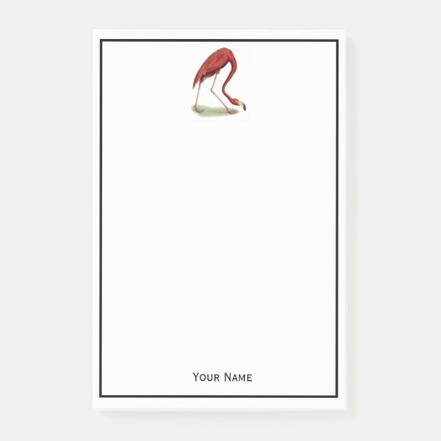 Notas Post-it® Flamingo rosa vintage #1 (Anverso)