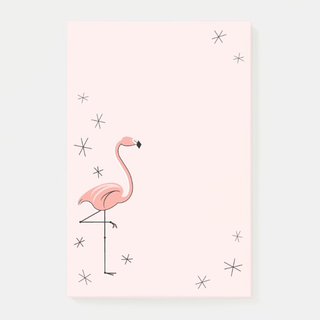 Notas Post-it® Flamingo vertical rosa (Anverso)