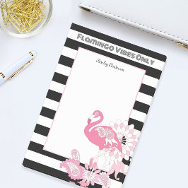 Notas Post-it® Flamingo Vibes solo franjas negras y blancas Flami