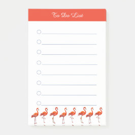 Notas Post-it® Flamingos rojos y caligrafía sobre cosas blancas p