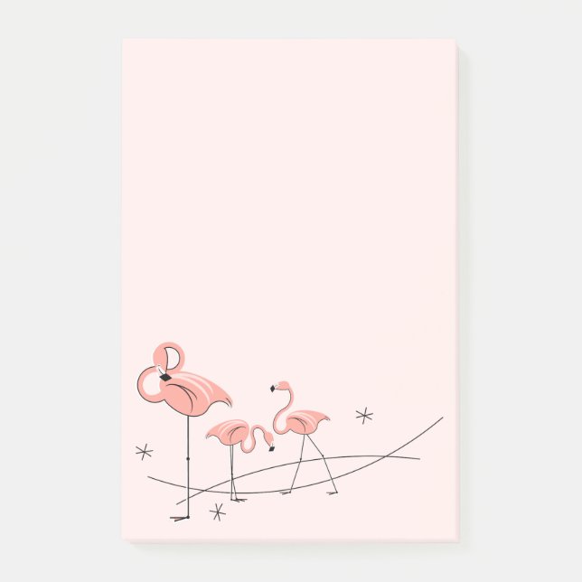 Notas Post-it® Flamingos Trío Rosa (Anverso)