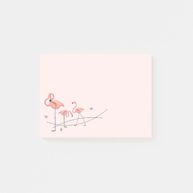 Notas Post-it® Flamingos Trío Rosa post-it (Anverso)