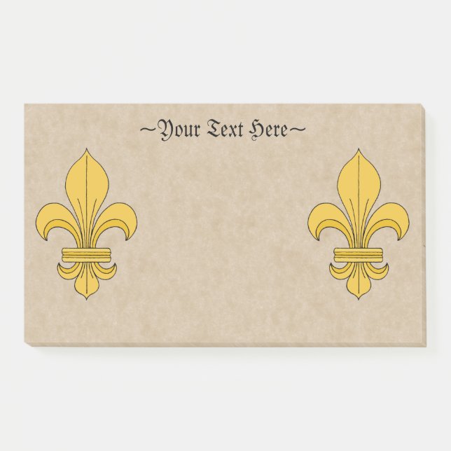 Notas Post-it® Fleur-de-lis (Anverso)