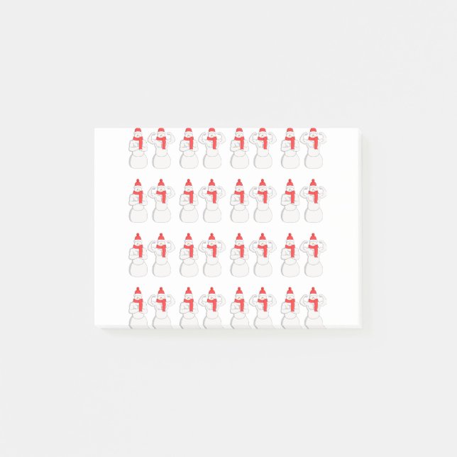 Notas Post-it® Flex Muscle Snowman (Anverso)