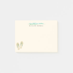 Notas Post-it® Flip Flops botánicos de playa