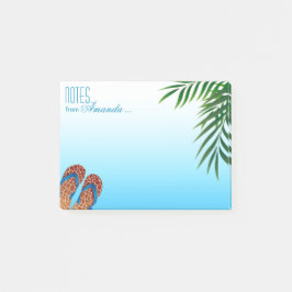 Notas Post-it® Flip Flops de playa personalizado
