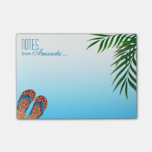 Notas Post-it® Flip Flops de playa personalizado