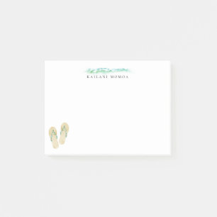 Notas Post-it® Flips-flopes botánicos de la playa