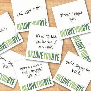 Notas Post-it® Flirty Love You Green Boyfriend Sticky Note