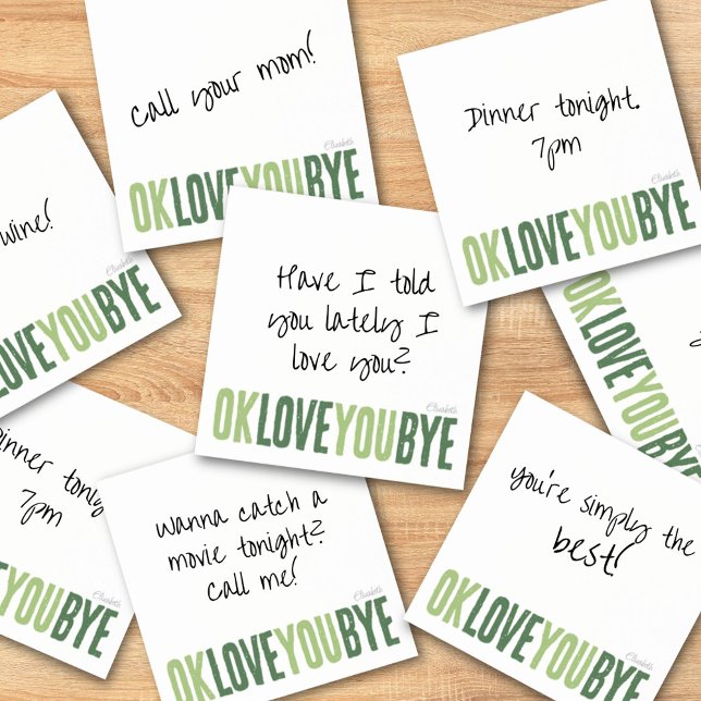 Notas Post-it® Flirty Love You Green Boyfriend Sticky Note (Flirty Love You Green Boyfriend Sticky Note)