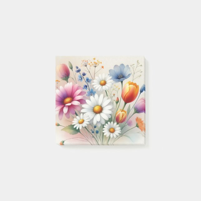 Notas Post-it® Flor acuática perfecta para primavera y verano (Anverso)