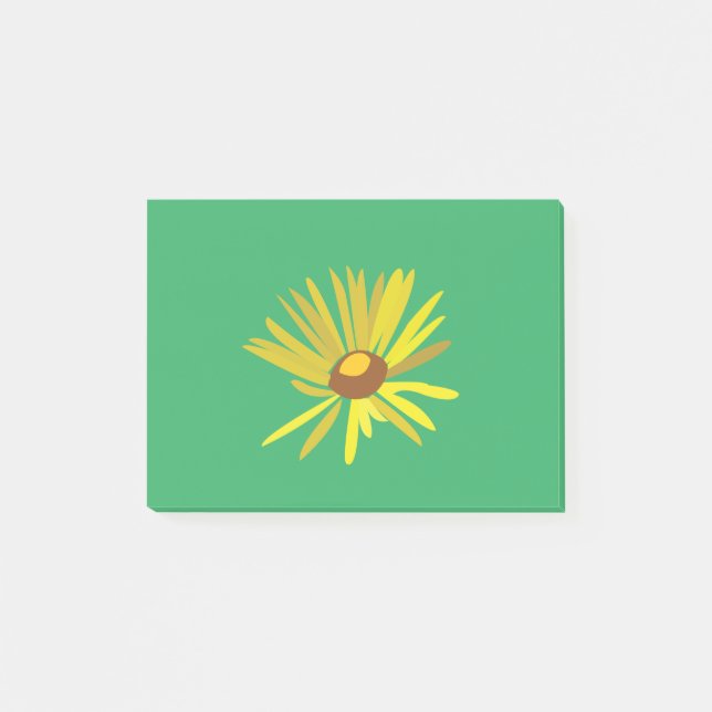 Notas Post-it® Flor amarilla (Anverso)