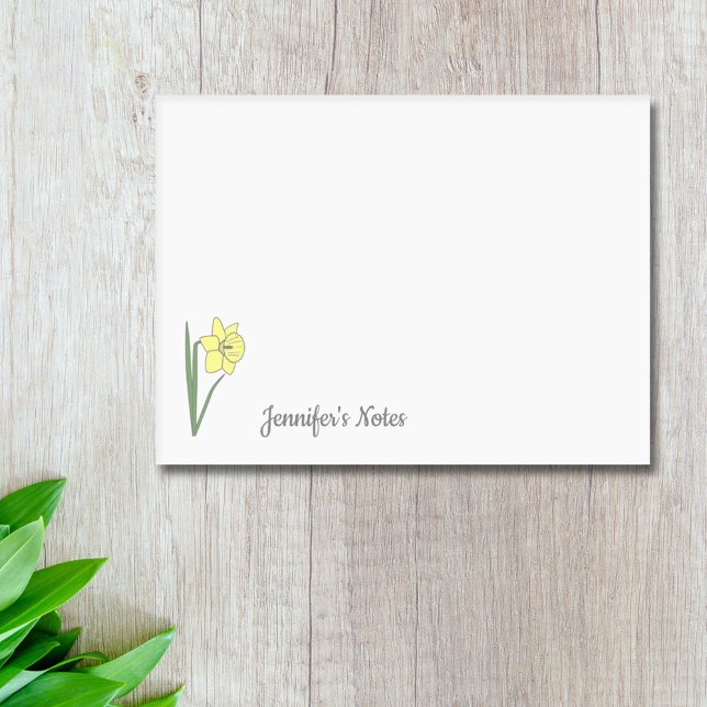 Notas Post-it® Flor Daffodil Pastel Botánico (Botanical Daffodil Pastel Flower Post-it Notes)