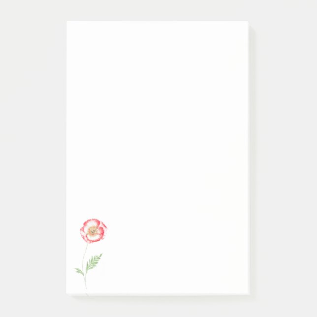 Notas Post-it® Flor de amapola silvestre (Anverso)