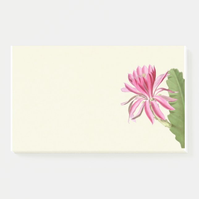 Notas Post-it® Flor de cactus rosado, (Anverso)