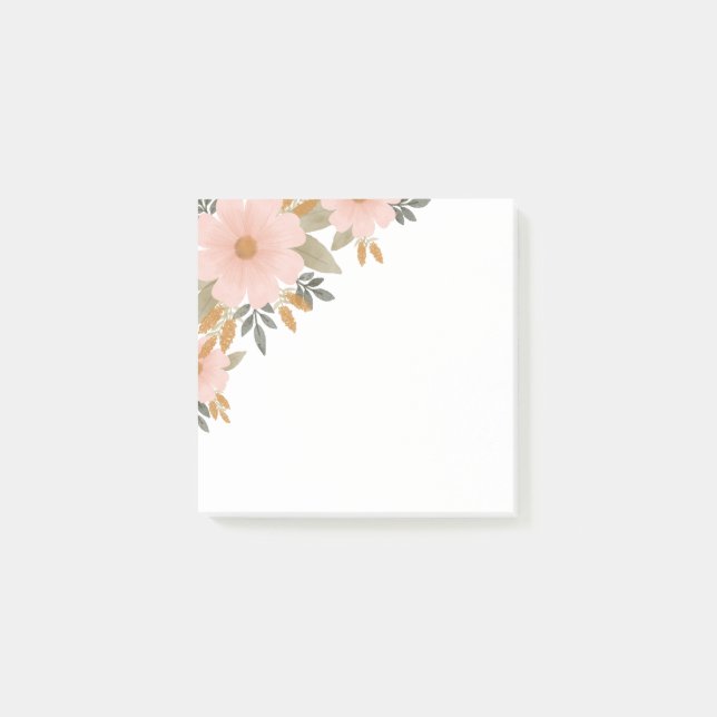 Notas Post-it® Flor de Caída Rosa Peachy (Anverso)