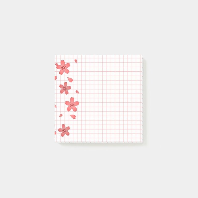Notas Post-it® Flor de cerezo japonesa Sakura (Anverso)