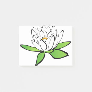 Notas Post-it® Flor de flores de Lotus Water Lily Blossom