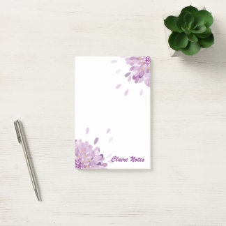 Notas Post-it® Flor de Globo Morado Personalizada