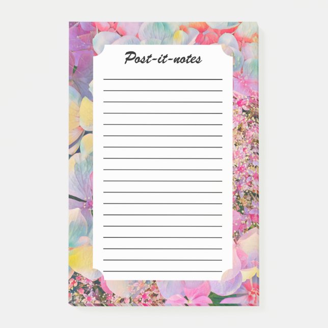 Notas Post-it® Flor de hidrangea de verano en flor (Anverso)