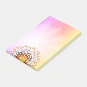 Notas Post-it® Flor de la Vida - Mandala de Adornos Vintage 1