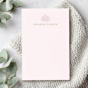 Notas Post-it® Flor de loto estilizada rosa yoga curación