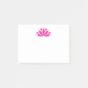 Notas Post-it® Flor de Lotus budista rosada original del símbolo