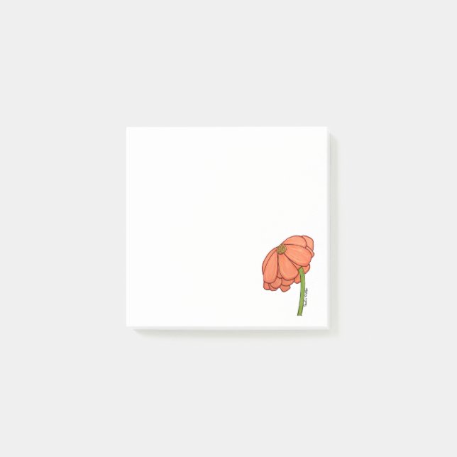 Notas Post-it® Flor de Naranja (Anverso)