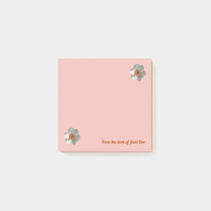 Notas Post-it® Flor de primavera rosada de Daffodil