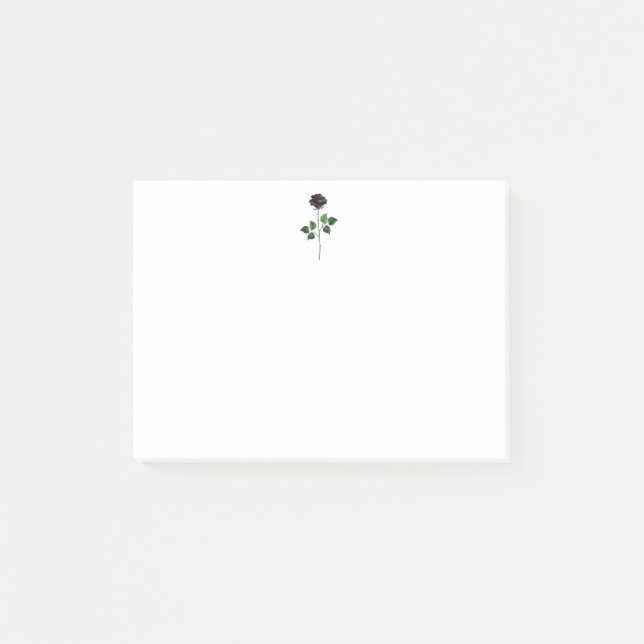 Notas Post-it® Flor de rosa negra (Anverso)