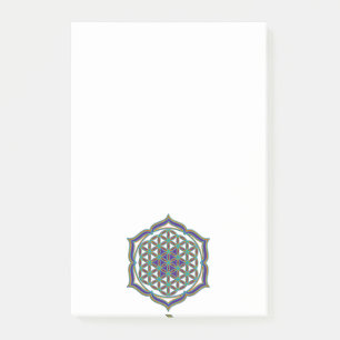 Notas Post-it® Flor de vida / Blume des Lebens - Lotus Contour
