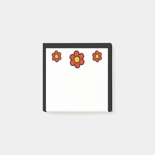 Notas Post-it® Flor Feliz (Anverso)