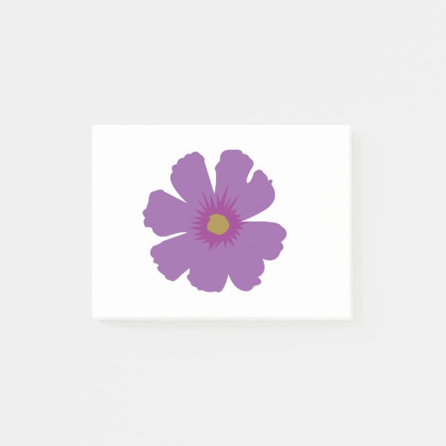 Notas Post-it® Flor morada (Anverso)