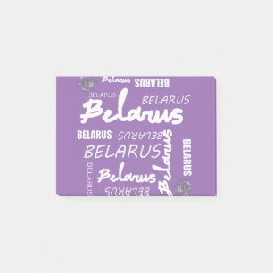 Notas Post-it® Flor Nacional de Belarus Centaurea