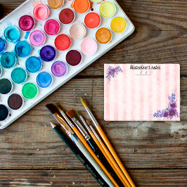 Notas Post-it® Flor púrpura de bonito y tiras rosa blandas de 4" 