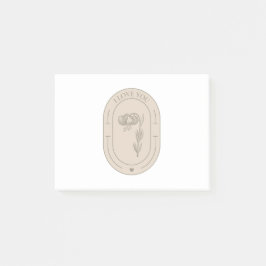 Notas Post-it® Flor que te amo - Regalo de San Valentín