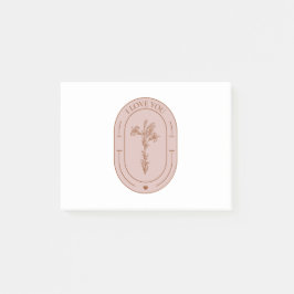 Notas Post-it® Flor que te amo - Regalo de San Valentín - Corazon