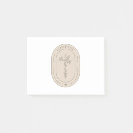 Notas Post-it® Flor que te amo - San Valentín