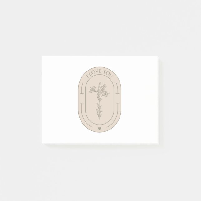 Notas Post-it® Flor que te amo - San Valentín (Anverso)