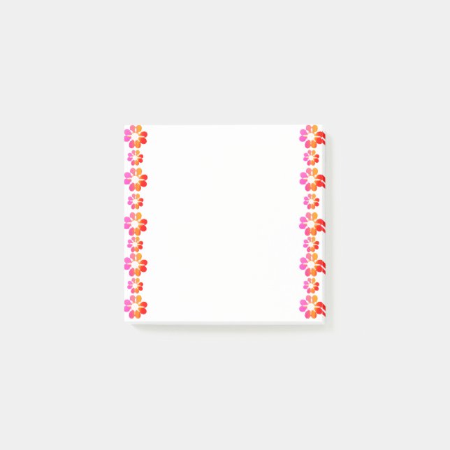 Notas Post-it® Flor roja de 30 Naranjas (Anverso)