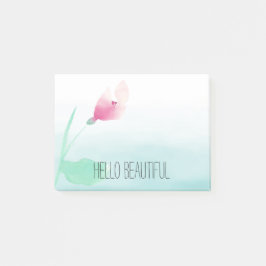 Notas Post-it® Flor rosa Aqua Ombre