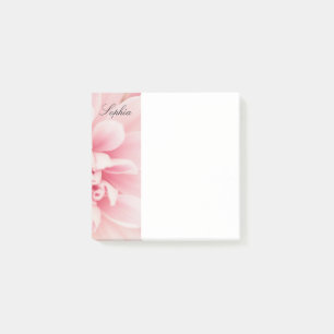 Notas Post-it® Flor Rosa Y Nombre De Guión Negro, Vs 2